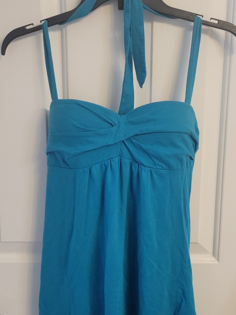 LEI Women's Teal Halter Tank Top - Sleeveless Twist Front